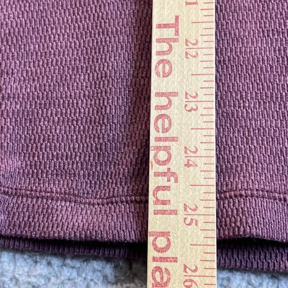 Abercrombie & Fitch Shirt Mens Medium Red Waffle Knit Thermal Henley Comfy Casua - Picture 8 of 11